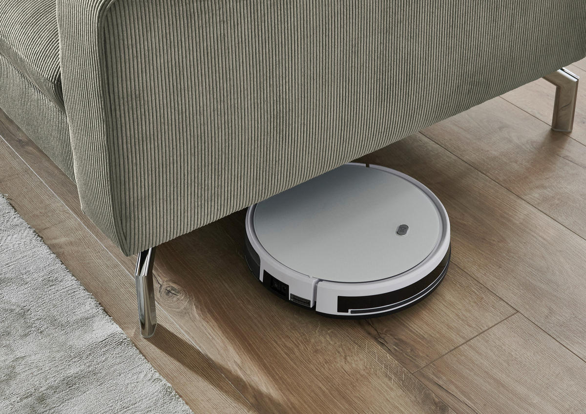 3-SITZER-SOFA Feincord Greige  - Chromfarben/Greige, Design, Textil/Metall (194/87/105cm) - Beldomo Style