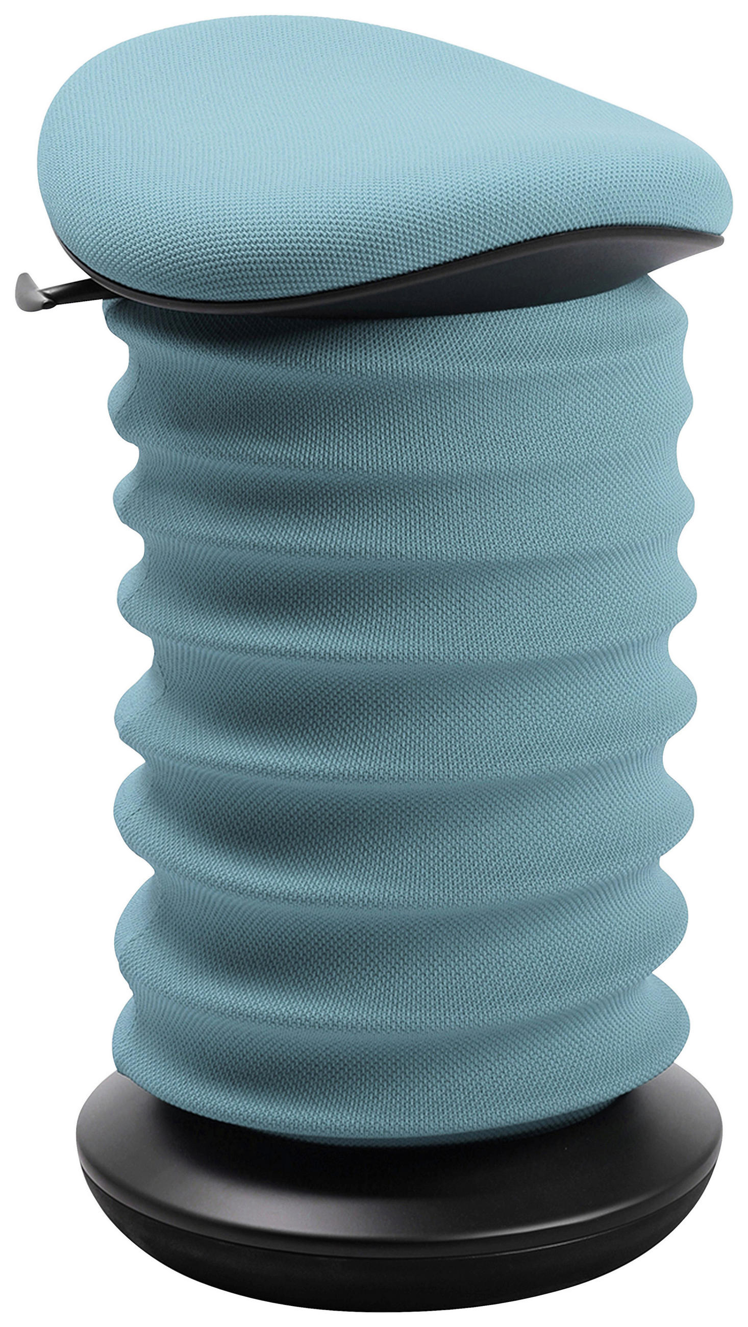 BÜROHOCKER Schwarz, Blaugrau  - Blaugrau/Schwarz, Design, Kunststoff/Textil (37,5/53-64/36cm) - Topstar