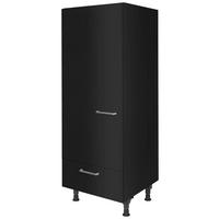 GERÄTEUMBAUSCHRANK 60/168/58 cm  Schwarz  - Edelstahlfarben/Schwarz, Modern, Holzwerkstoff/Metall (60/168/58cm) - Nobilia
