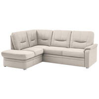 ECKSOFA Chenille Naturfarben  - Schwarz/Naturfarben, Konventionell, Kunststoff/Textil (185/235cm) - Beldomo Comfort