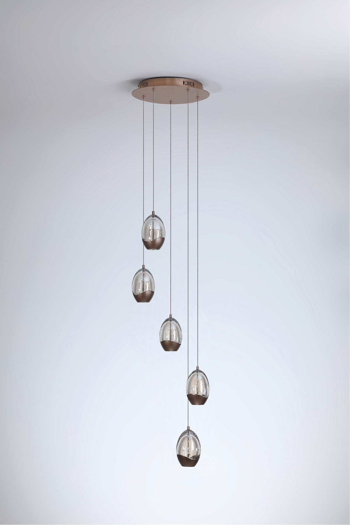 LED-HÄNGELEUCHTE 30/150 cm  - Champagner/Transparent, Trend, Glas/Metall (30/150cm)