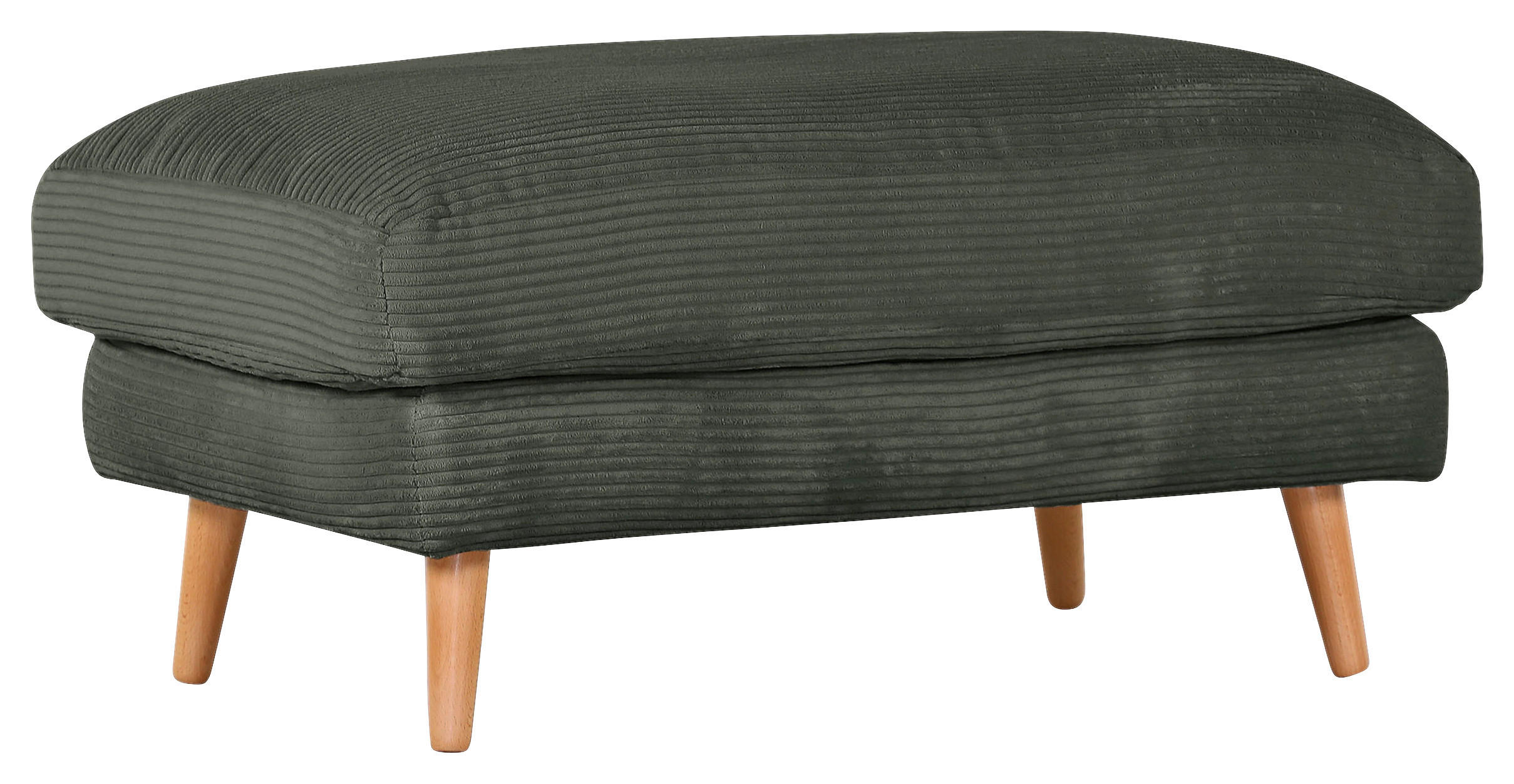 HOCKER in Textil Dunkelgrün  - Dunkelgrün/Naturfarben, Romantik / Landhaus, Holz/Textil (100/50/63cm) - Landscape