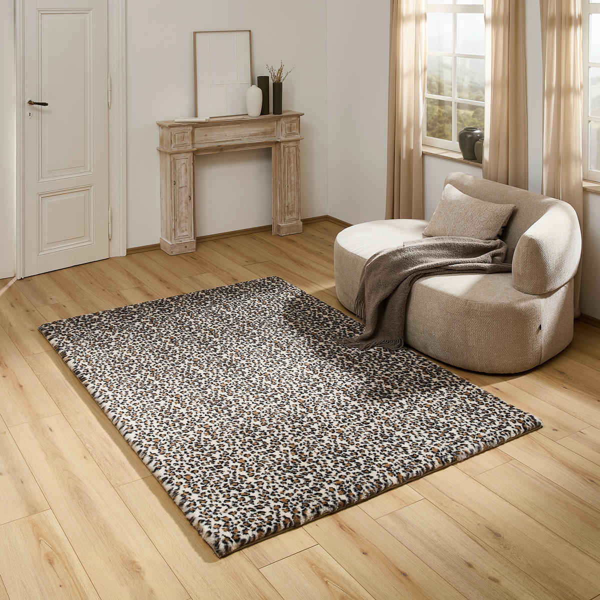 HOCHFLORTEPPICH  Wohnzimmer 130/190 cm Beige rechteckig  - Beige, KONVENTIONELL, Textil (130/190cm) - Novel