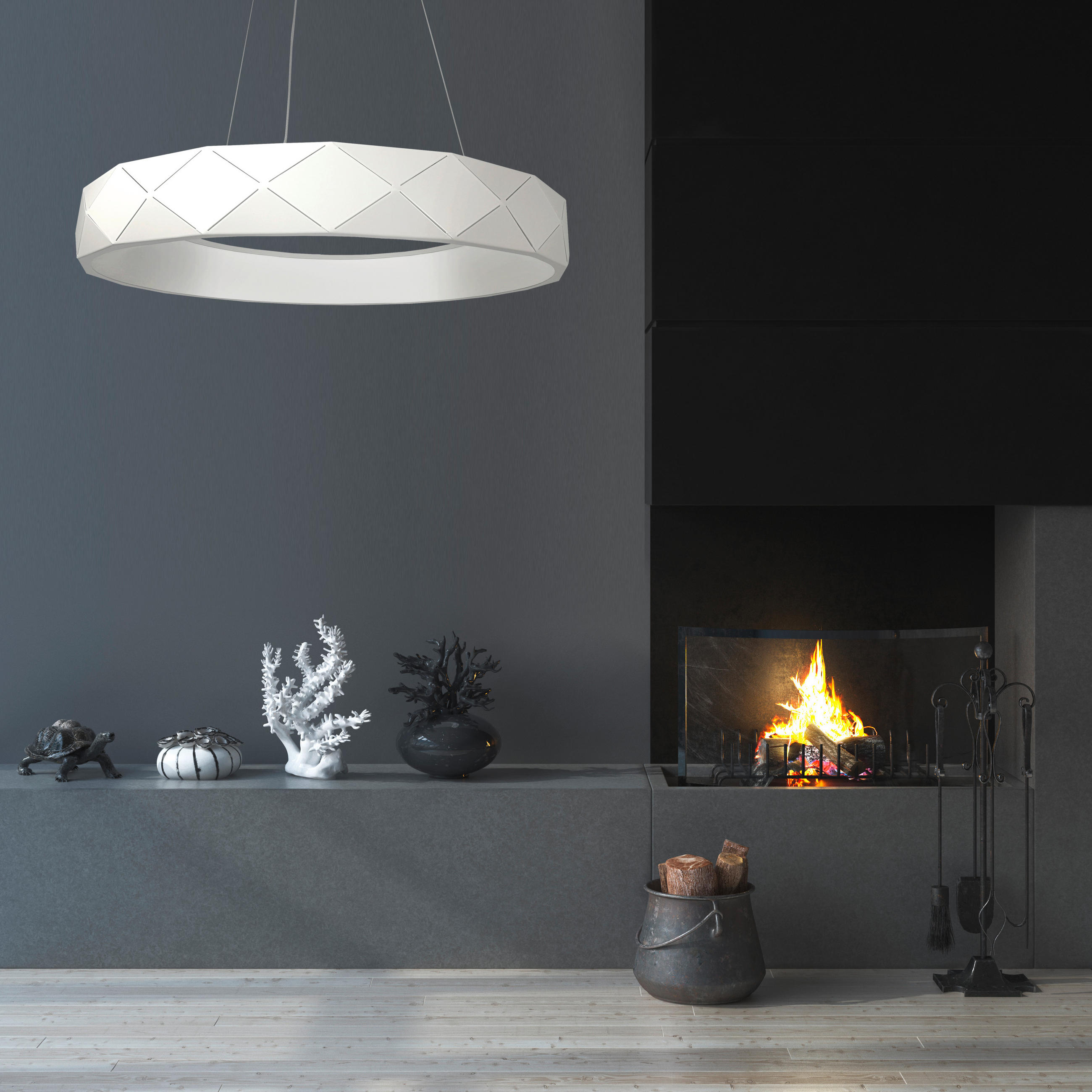 HÄNGELEUCHTE 60/100 cm    - Weiss, Design, Metall (60/100cm)