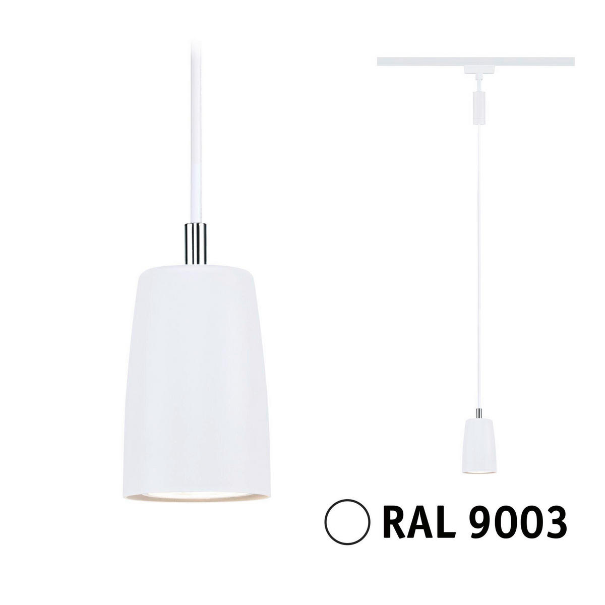 SCHIENENSYSTEM-HÄNGELEUCHTE URail Pendel Cover 6,5/122 cm   - Basics (6,5/122cm) - Paulmann