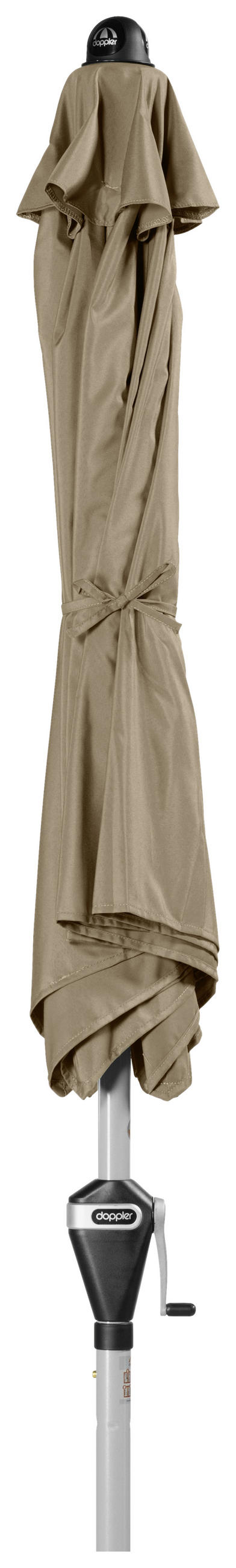 SONNENSCHIRM 210 cm Greige  - Greige/Silberfarben, Basics, Textil/Metall (210/210cm) - Doppler