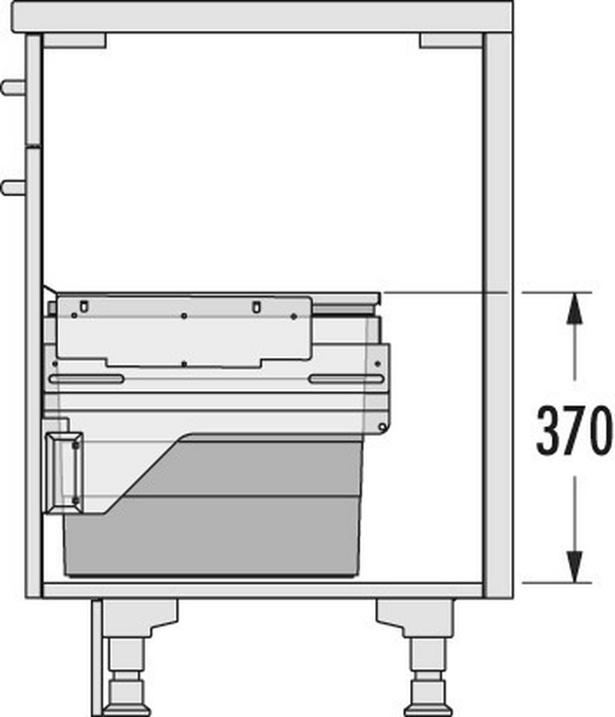 EINBAUABFALLSAMMLER 38 l  Kunststoff  - Basics, Kunststoff (41,2-41,8/37/43,4cm) - HKT