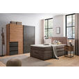 BOXSPRINGBETT 120/200 cm  in Taupe  - Taupe/Wengefarben, KONVENTIONELL, Holz/Textil (120/200cm) - Carryhome