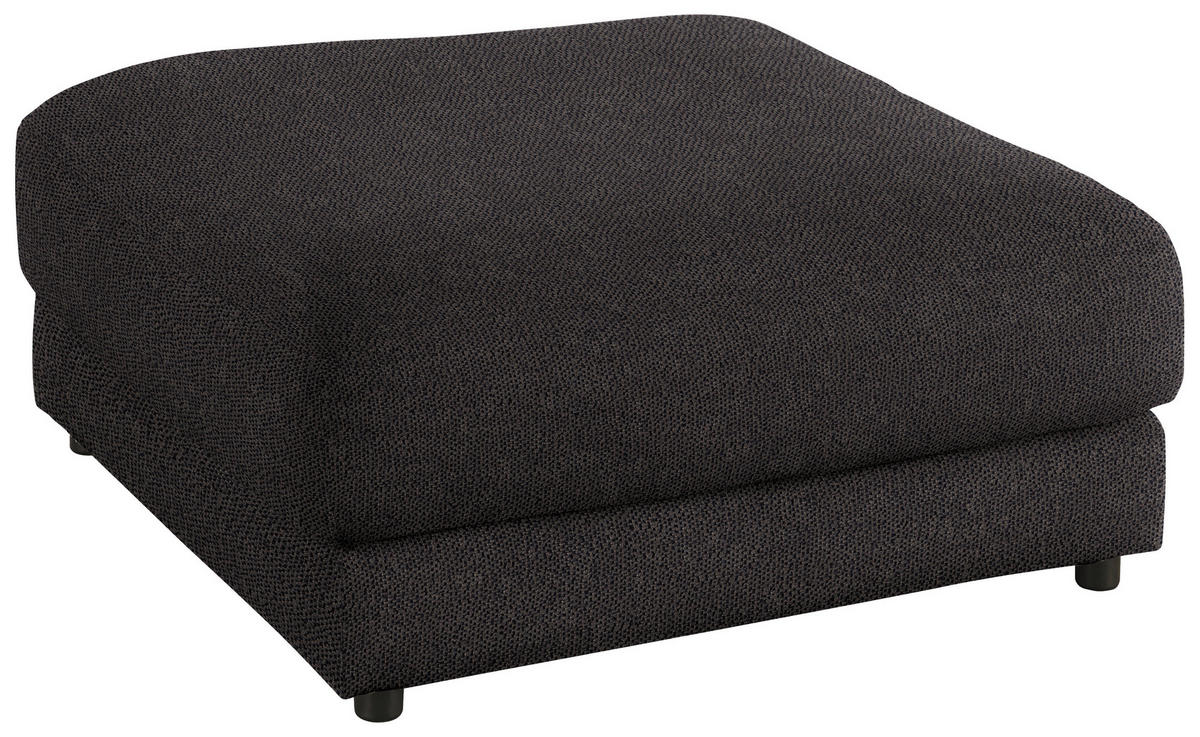 HOCKER in Textil Schwarz  - Schwarz, Design, Kunststoff/Textil (100/86/100cm) - Lomoco