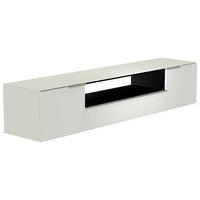 LOWBOARD  in 210/41/45 cm  - Weiss/Alufarben, Design, Glas/Holzwerkstoff (210/41/45cm) - Moderano