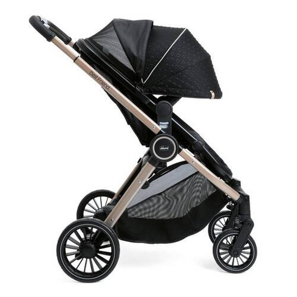 KINDERWAGEN  BEST FRIEND PRO  Black Re Lux  - Schwarz, Basics, Textil/Metall (60/95/106cm) - Chicco