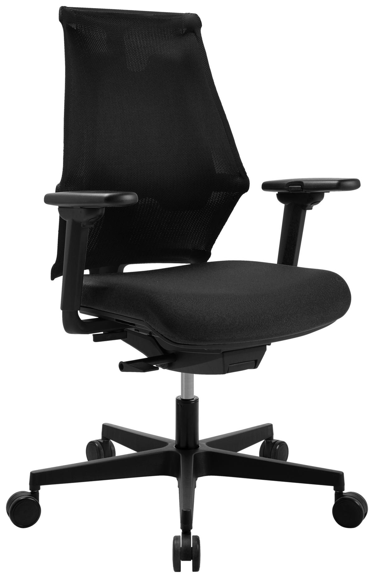 DREHSTUHL Flachgewebe Schwarz  - Schwarz, Modern, Kunststoff/Textil (47/100-112/45-51cm) - Topstar