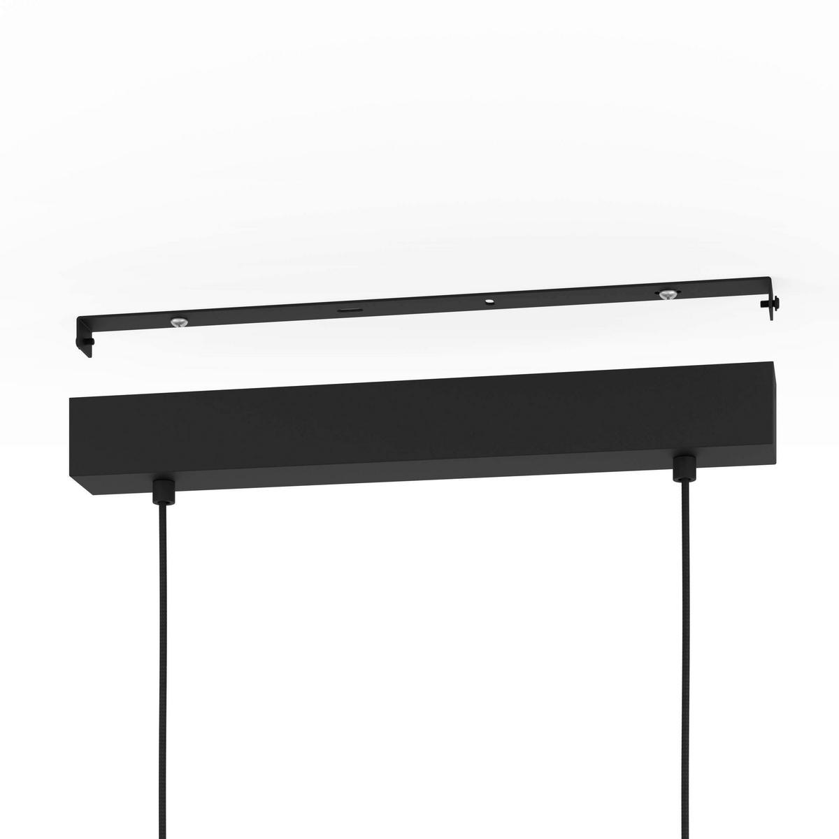 HÄNGELEUCHTE 89/16,5/150 cm  - Schwarz/Weiß, Design, Glas/Metall (89/16,5/150cm) - Eglo