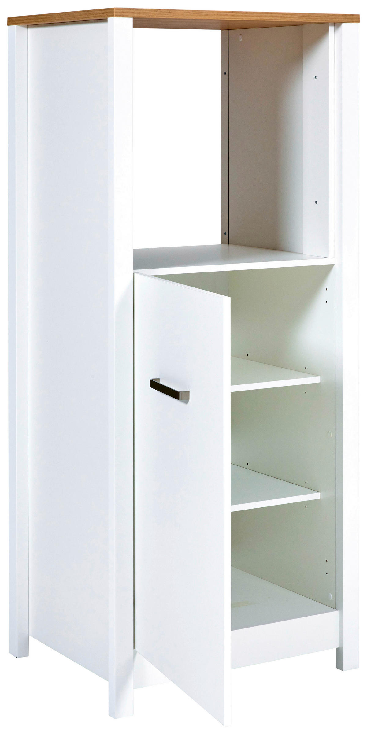 GERÄTEUMBAUSCHRANK 70/167/60 cm  in Weiß, Eiche Artisan  - Silberfarben/Weiß, MODERN, Holzwerkstoff/Metall (70/167/60cm) - home24