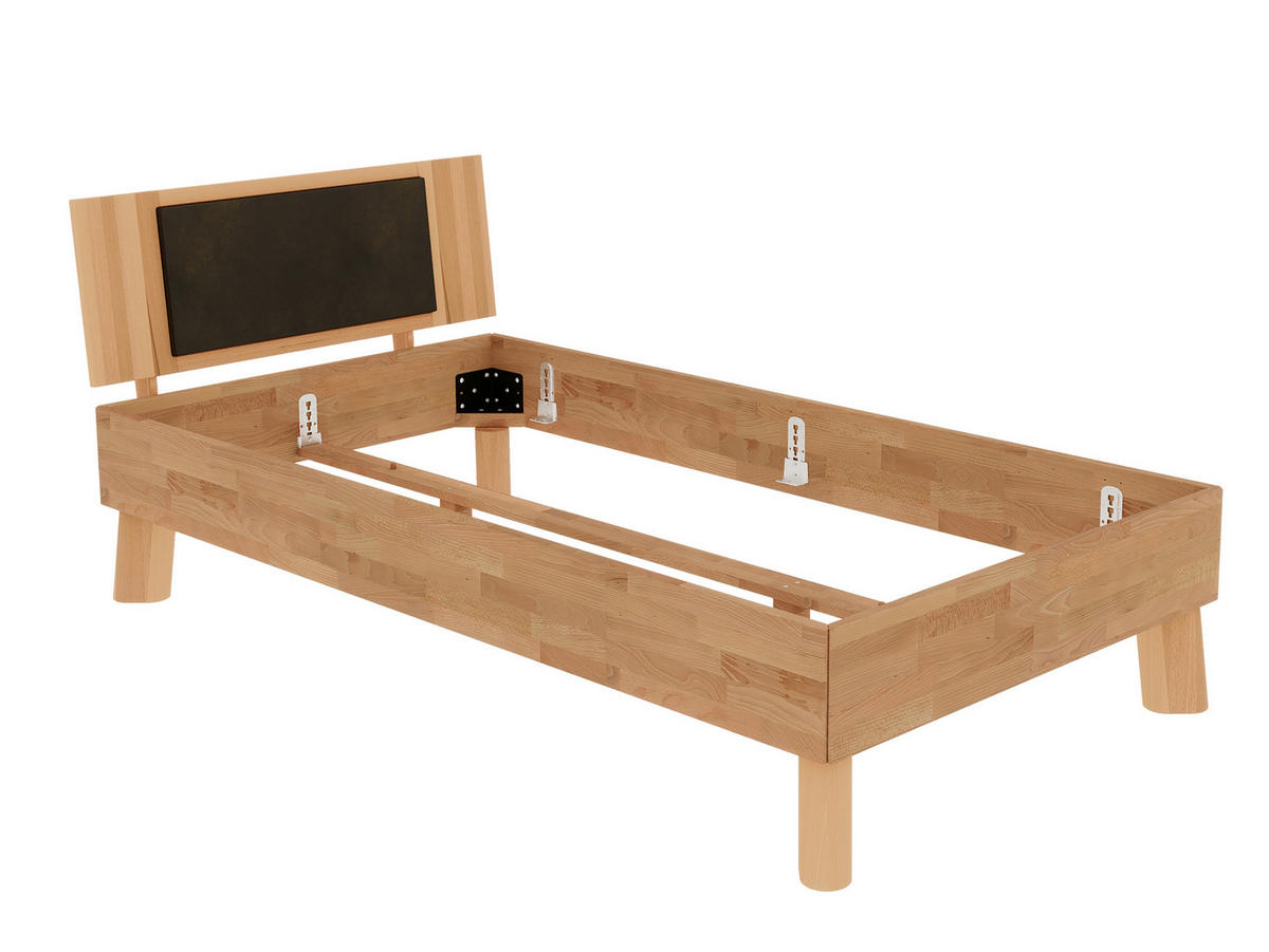 BETT - Naturfarben/Kernbuche, MODERN, Holz (100/200cm) - MID.YOU