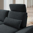 ECKSOFA  in Flachgewebe Anthrazit  234/155 cm  - Anthrazit/Schwarz, Design, Textil/Metall (234/155cm) - Dieter Knoll