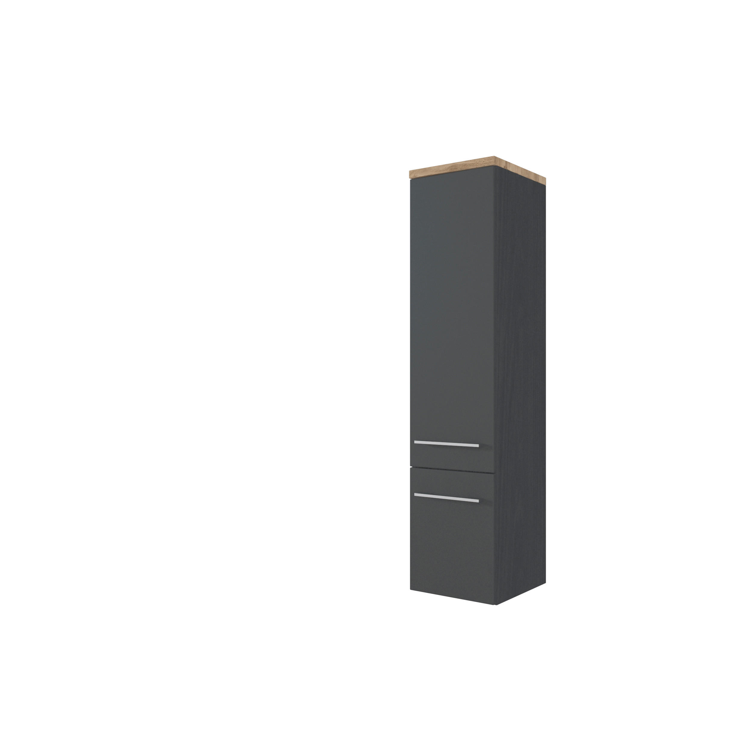 MIDISCHRANK 30/130/35 cm  - Alufarben/Grau, KONVENTIONELL, Holzwerkstoff/Metall (30/130/35cm) - Xora