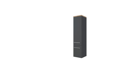 MIDISCHRANK 30/130/35 cm  - Alufarben/Grau, KONVENTIONELL, Holzwerkstoff/Metall (30/130/35cm) - Xora