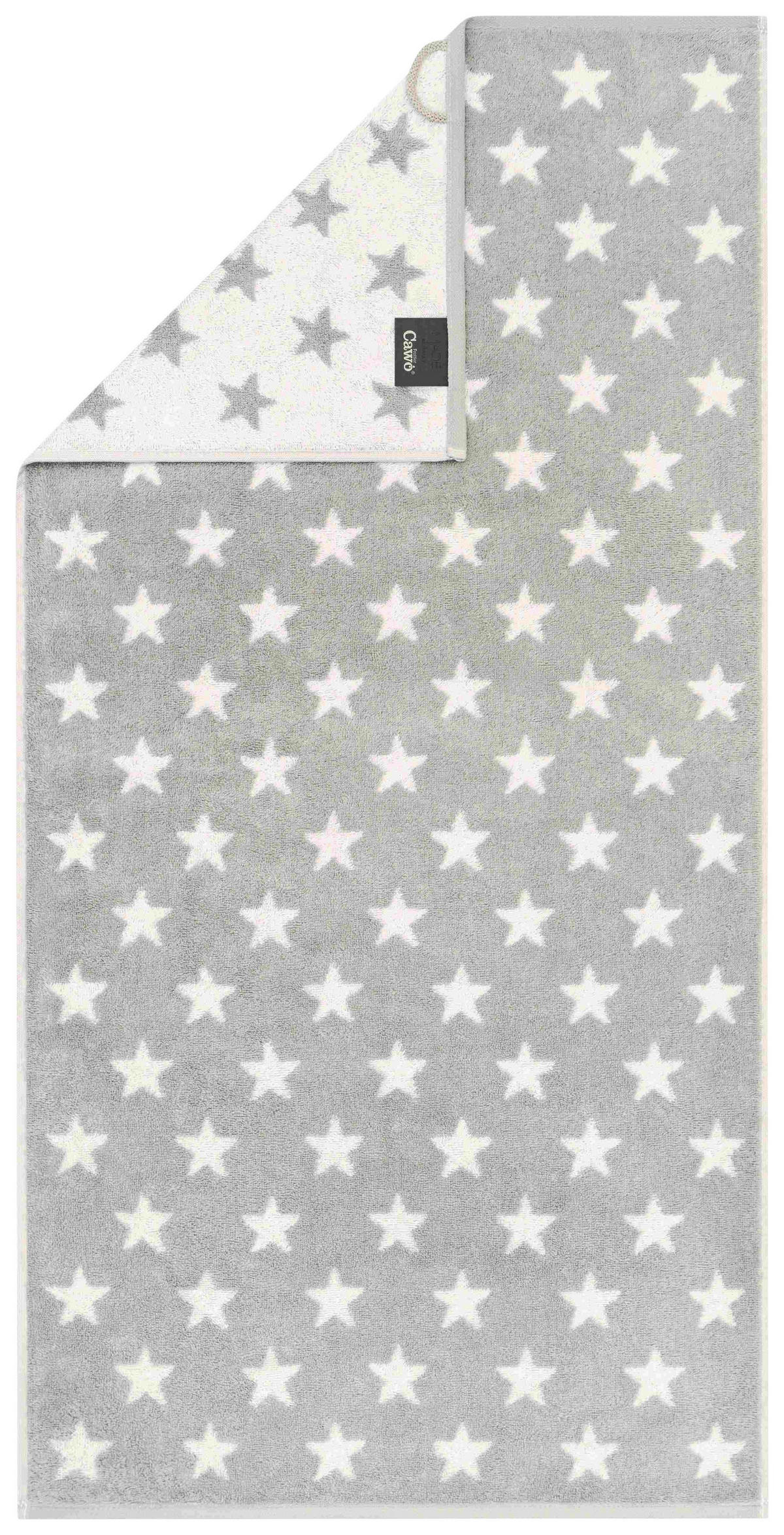 DUSCHTUCH New Stars 70/140 cm  - Platinfarben/Weiß, Basics, Textil (70/140cm) - Cawoe