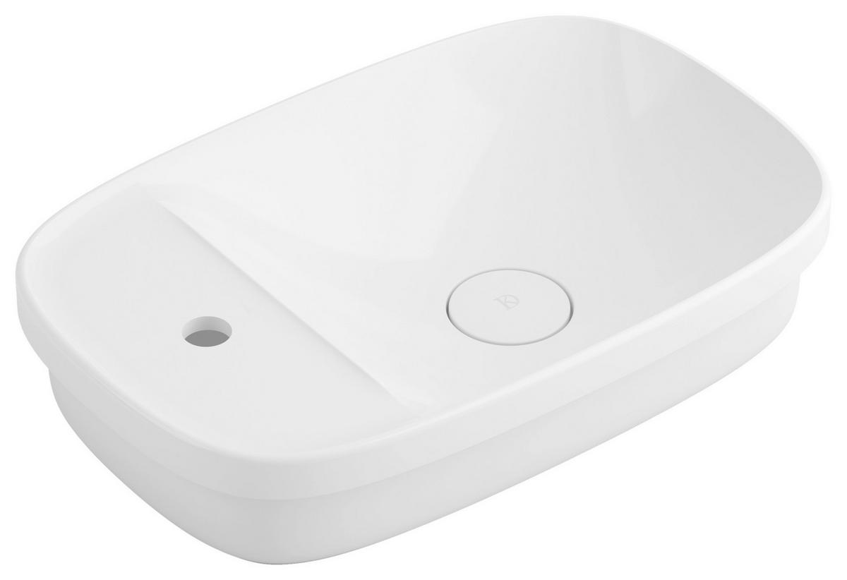 WASCHBECKEN 58/14,8/38 cm  - Weiß Hochglanz, Basics, Stein (58/14,8/38cm) - Dieter Knoll