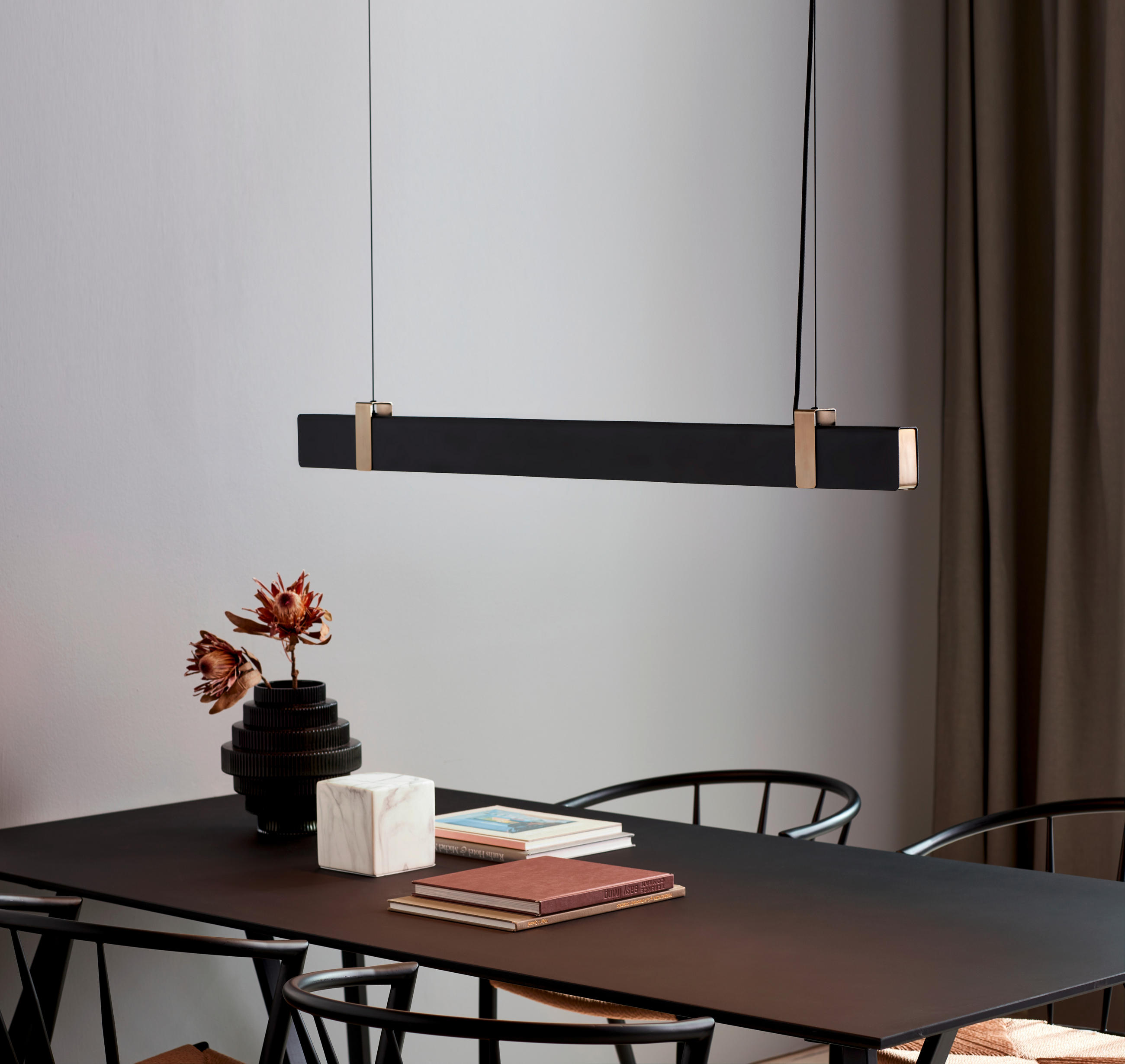 HÄNGELEUCHTE Lilt 115/4,3 cm   - Schwarz, Design, Metall (115/4,3cm) - Nordlux