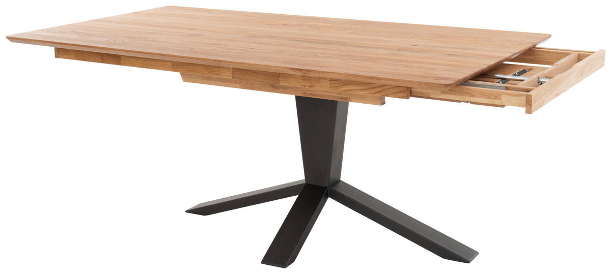 ESSTISCH Eichefarben rechteckig  ausziehbar, in verschiedenen Größen erhältlich  - Eichefarben/Anthrazit, Design, Holz/Metall (160-245/90/77cm) - Bert Plantagie