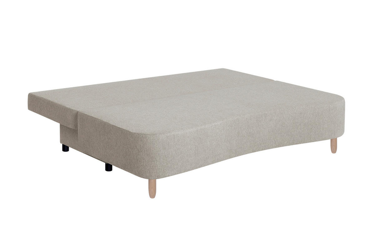SCHLAFSOFA  mit Webstoff Beige  - Beige/Buchefarben, Design, Holz/Kunststoff (193/86/85cm) - P & B