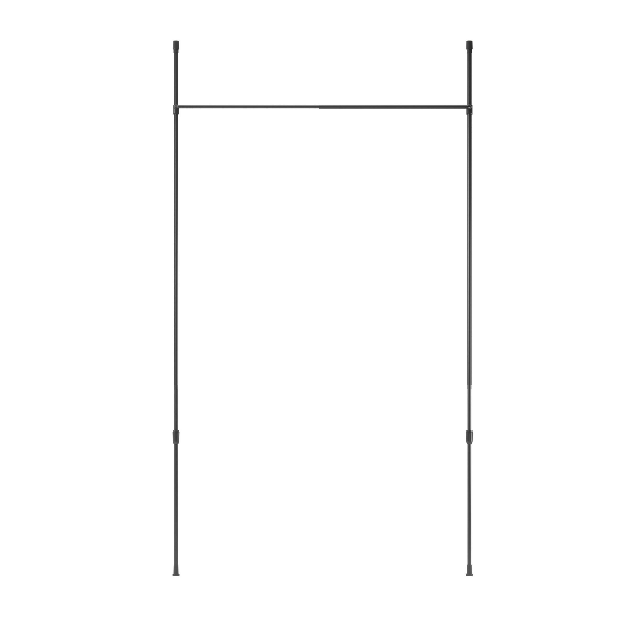 VORHANGSTANGENSET  91-168 cm  - Schwarz, KONVENTIONELL, Kunststoff/Metall (91-168cm) - Umbra