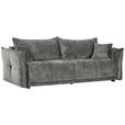 BOXSPRINGSOFA in Chenille Greige  - Greige/Schwarz, MODERN, Kunststoff/Textil (235/95/108cm) - Hom`in