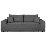 SCHLAFSOFA  mit Rücken echt, Armteil links, Armteil rechts Cord Anthrazit  - Anthrazit/Schwarz, Design, Kunststoff/Textil (261/95/108cm) - Xora