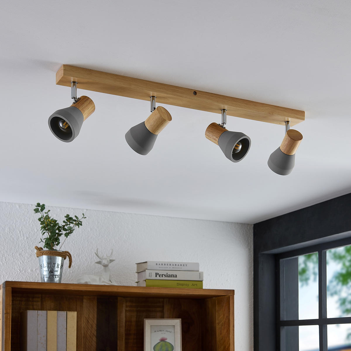STRAHLER Alina 77/7,2/12,3 cm  - Eschefarben/Grau, Natur, Holz/Stein (77/7,2/12,3cm) - Novel