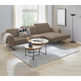 ECKSOFA  in Echtleder Hellbraun  305/163 cm  - Hellbraun/Eichefarben, Design, Leder/Holz (305/163cm) - Novel