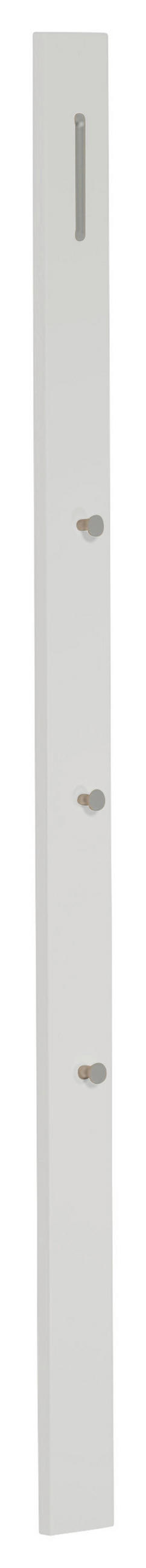 GARDEROBENPANEEL  in 10/165/5 cm  - Weiß, Design, Holzwerkstoff/Metall (10/165/5cm) - Moderano