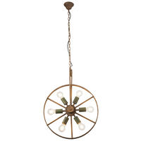 HÄNGELEUCHTE 50/133 cm  - Rostfarben/Grün, ROMANTIK / LANDHAUS, Metall (50/133cm) - Globo