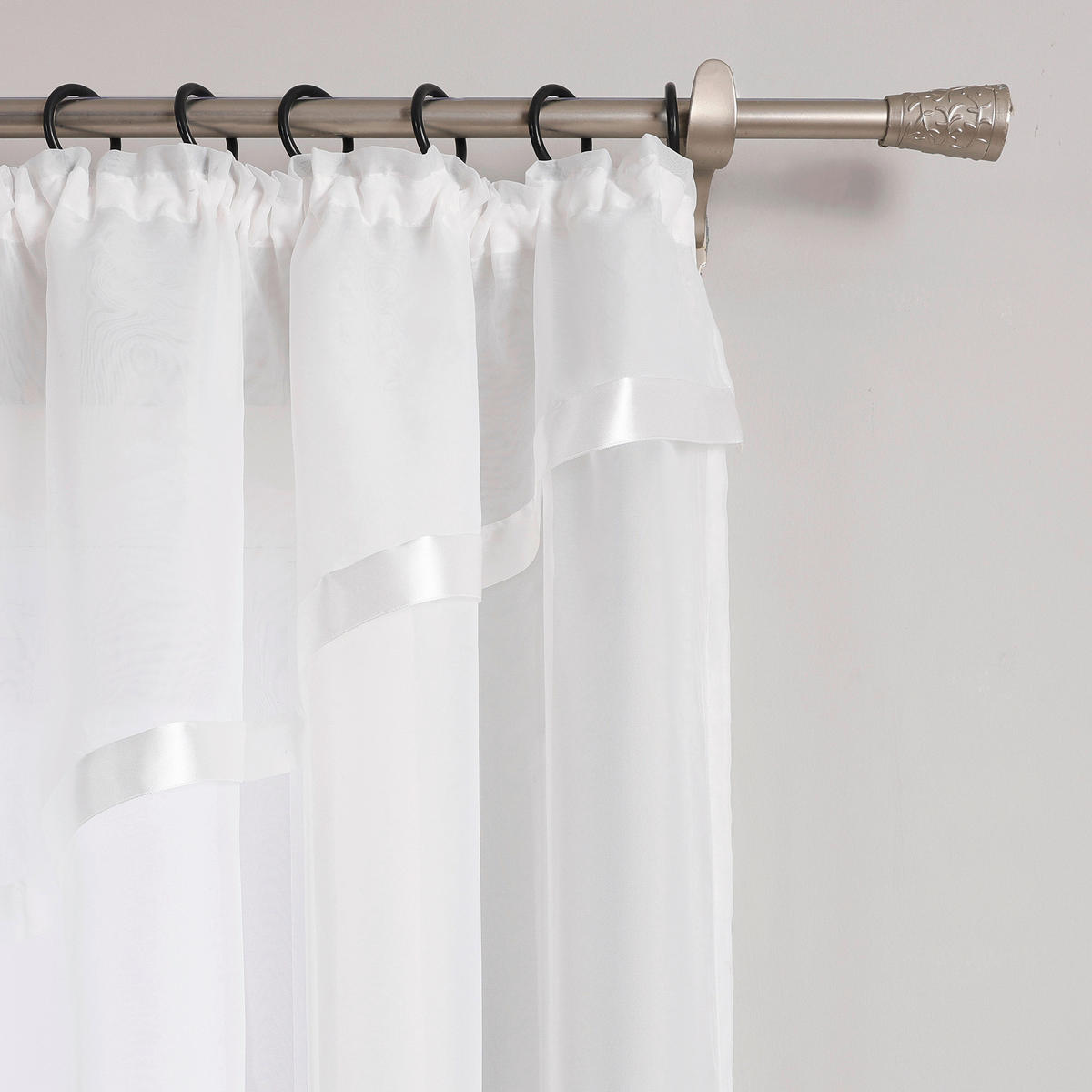 KURZGARDINE   300/120 cm   - Weiß, Basics, Textil (300/120cm) - Joyswahl