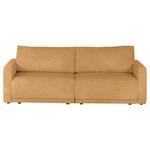 2,5-SITZER in Flachgewebe Currygelb  - Currygelb/Schwarz, Design, Kunststoff/Textil (240/70/125cm) - Xora
