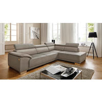 SEDEŽNA GARNITURA, mikrovlakna siva  - barve kroma/siva, Design, tekstil/leseni material (205/290cm) - Pure Home Lifestyle