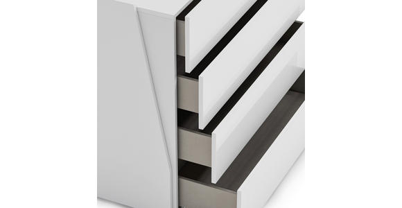 KOMMODE in 100,2/88,6/44,3 cm - Schwarz/Weiß, Design, Holzwerkstoff/Kunststoff (100,2/88,6/44,3cm) - Novel