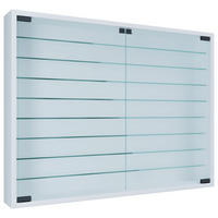 HÄNGEVITRINE in Weiss  - Weiss/Schwarz, Modern, Glas/Holzwerkstoff (80/60/10cm) - MID.YOU