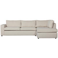 ECKSOFA Thomas Naturfarben Webstoff Rückenkissen  - Schwarz/Naturfarben, Design, Kunststoff/Textil (283/197cm) - Livetastic