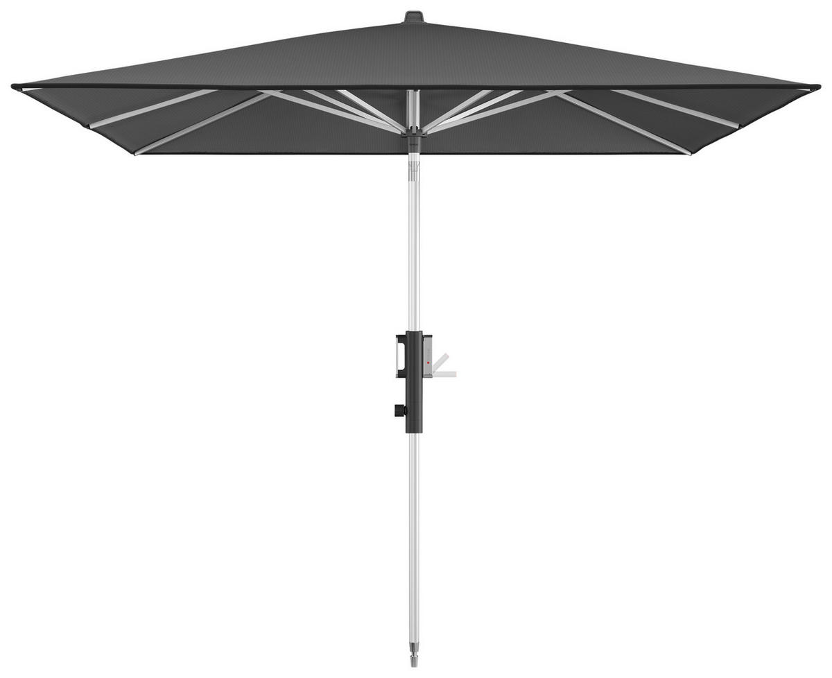 SONNENSCHIRM 245 x 245 cm Dunkelgrau  - Dunkelgrau/Silberfarben, KONVENTIONELL, Textil/Metall (245/245cm) - KNIRPS