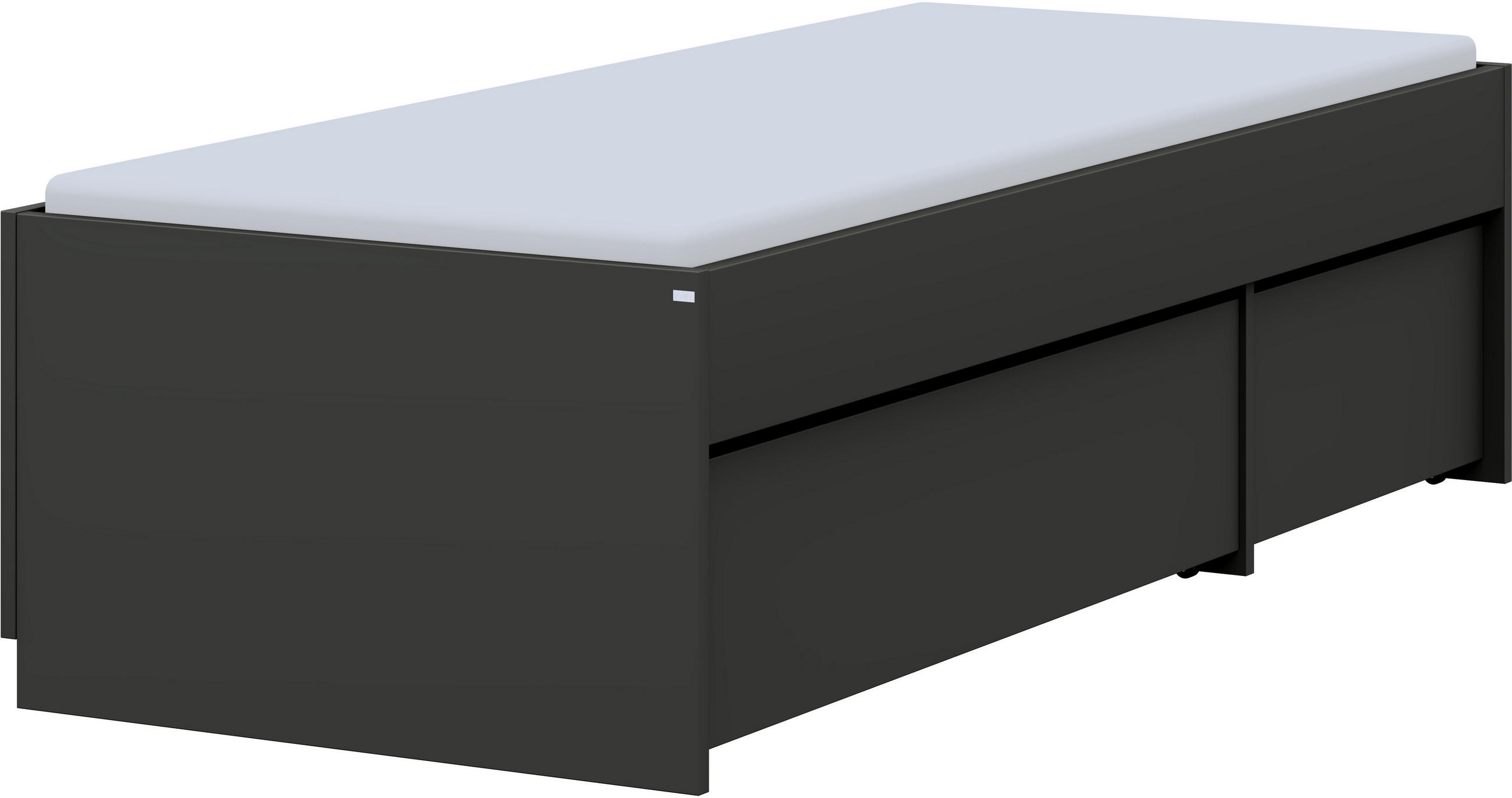 STAURAUMBETT 120/200 cm  in Graphitfarben  - Graphitfarben, Design, Holzwerkstoff (120/200cm) - Cantus
