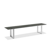 GARTENBANK 200/46/40 cm  in Graphitfarben  - Edelstahlfarben/Graphitfarben, Design, Kunststoff/Metall (200/46/40cm)