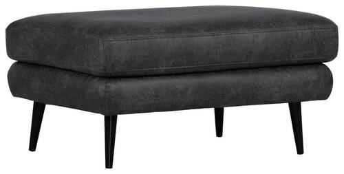 HOCKER in Textil Anthrazit  - Anthrazit/Schwarz, Design, Holz/Textil (95/49/70cm) - Livetastic