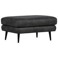 HOCKER in Textil Anthrazit  - Anthrazit/Schwarz, Design, Holz/Textil (95/49/70cm) - Livetastic