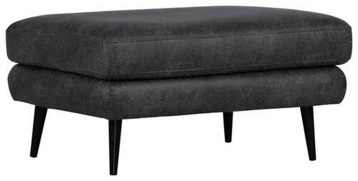 HOCKER in Textil Anthrazit  - Anthrazit/Schwarz, Design, Holz/Textil (95/49/70cm) - Livetastic