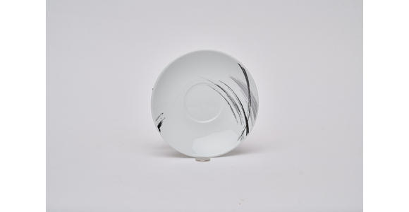 KOMBISERVICE Roma 62-teilig  - Schwarz/Weiß, Basics, Keramik - Novel