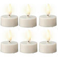 TEELICHT MIT LED  - Creme, Basics, Kunststoff (3,8/4,7cm) - Ambia Home