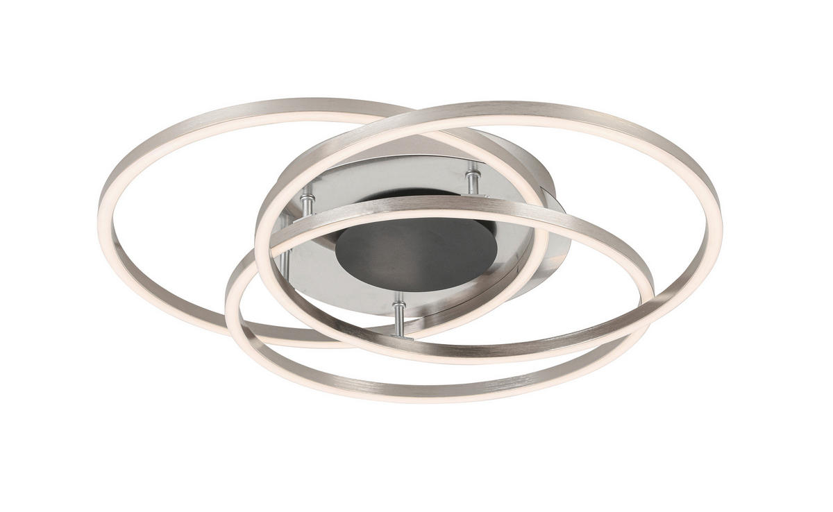 STROPNÍ LED SVÍTIDLO, 50/8,5 cm  - černá/barvy niklu, Design, kov/plast (50/8,5cm) - Novel