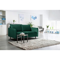 2-SITZER-SOFA JULI Samt Grün  - Schwarz/Grün, Design, Holz/Textil (138/86/100cm) - P & B